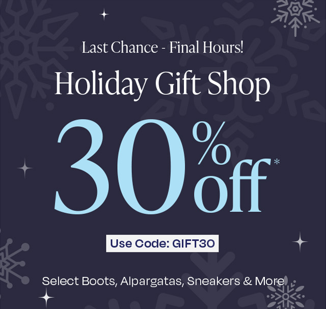 Holiday gift shop - 30% off