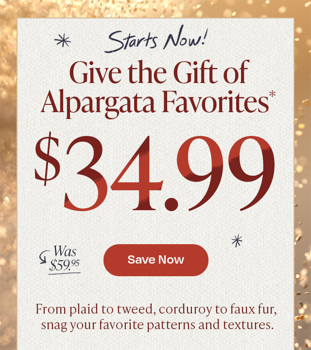 Give the Gift of Alpargata Favorited $34.99