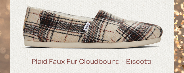 Plaid Faux Fur Cloudbound - Biscotti