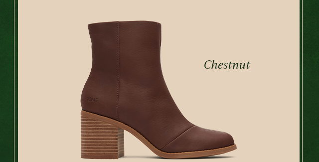 Evelyn Chestnut Leather Heeled Boot