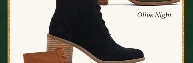 Evelyn Black Suede Lace-Up Heeled Boot