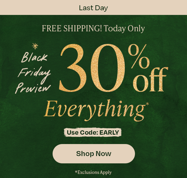 Black Friday Preview 30% Off Everything