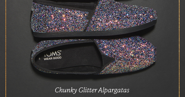 Alpargata Black Chunky Glitter