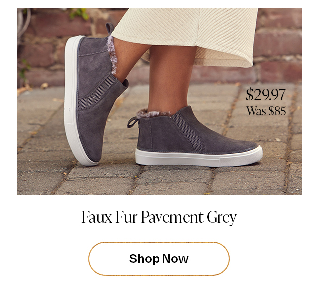 Faux Fur Pavement Grey