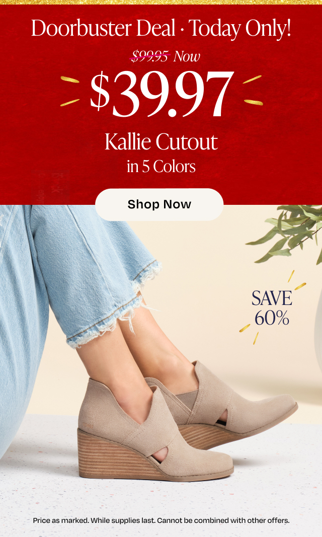 Doorbuster Deal | $39.97 Kallie Cutout