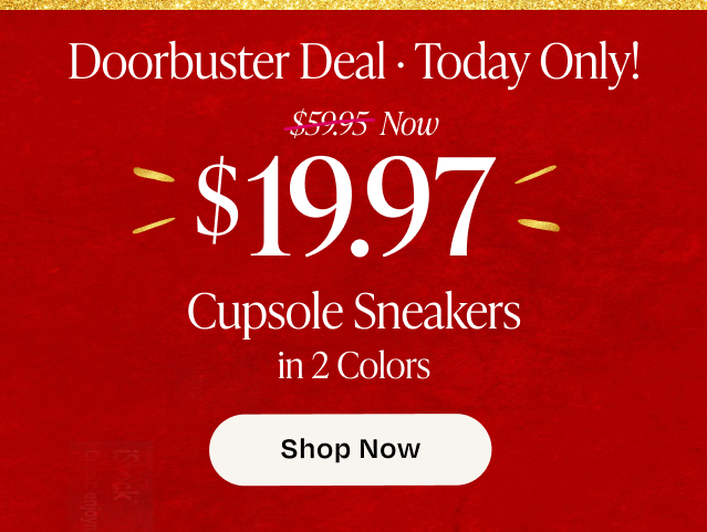 Today Only! Cupsole sneakers $19.97