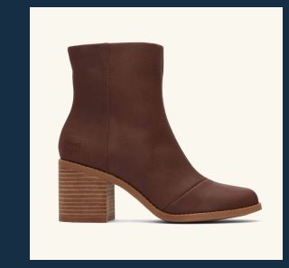 Evelyn Chestnut Leather Heeled Boot
