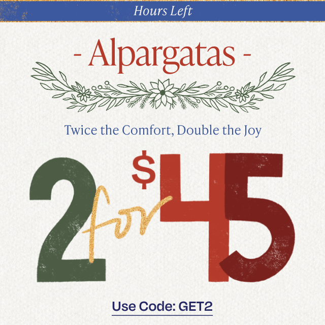 Alpargatas 2 for $45