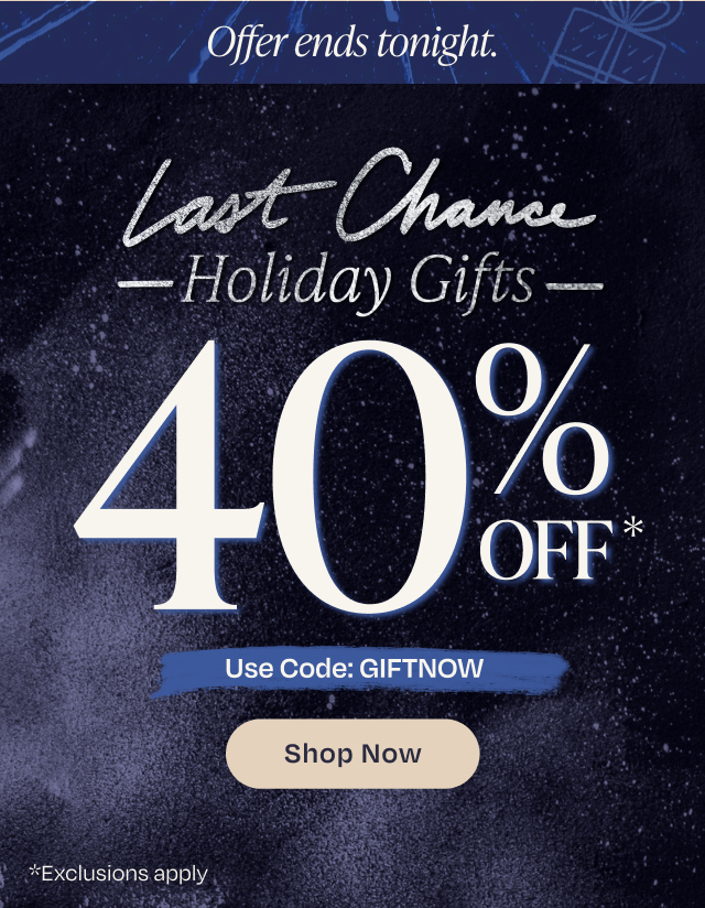 Last Chance 40% Off