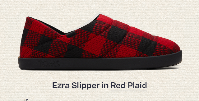 Ezra Slipper in Red Plaid