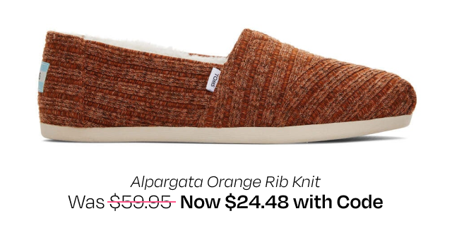 Alpargata Orange Rib Knit With Faux Fur