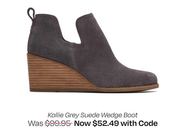 Kallie Grey Suede Wedge Boot