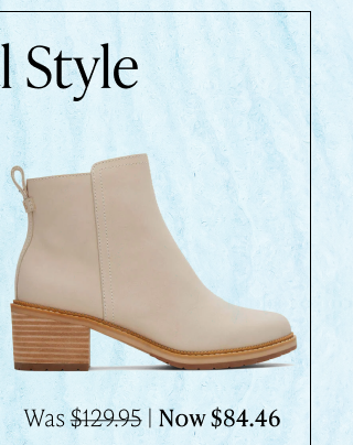 Marina Beige Leather Heeled Boot