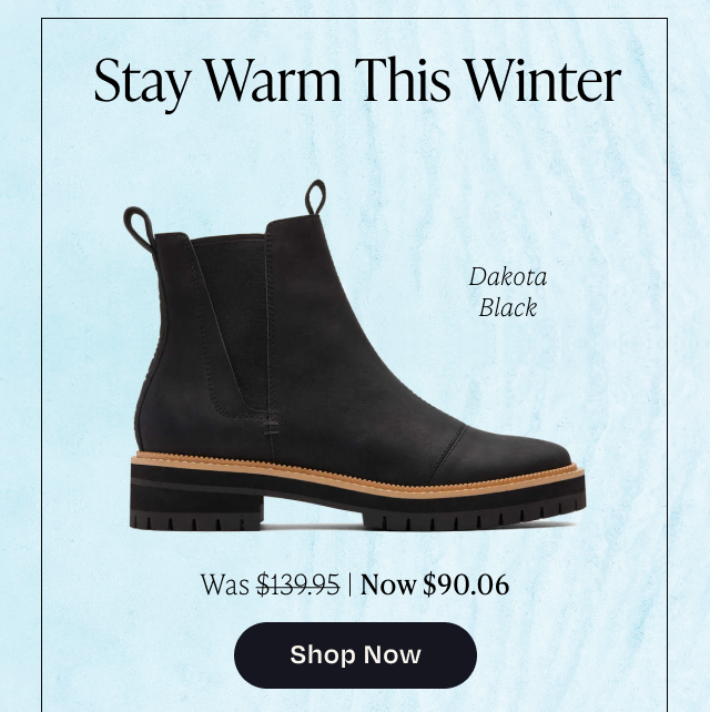 Dakota Black Water Resistant Leather Boot