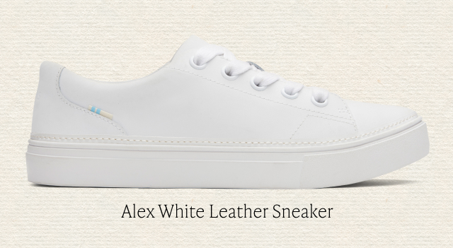 Alex White Leather Sneaker