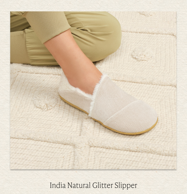 India Natural Glitter Slipper