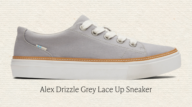 Alex Drizzle Grey Lace Up Sneakers