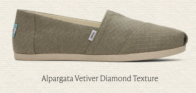 Alpargata Vetiver Diamond Texture