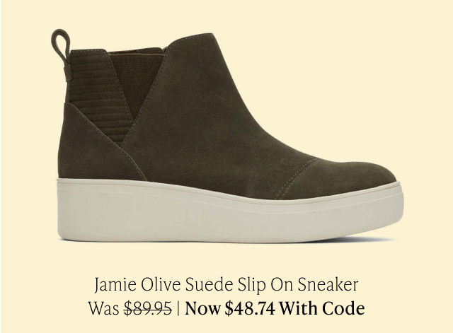Jamie Olive Suede Slip On Sneaker
