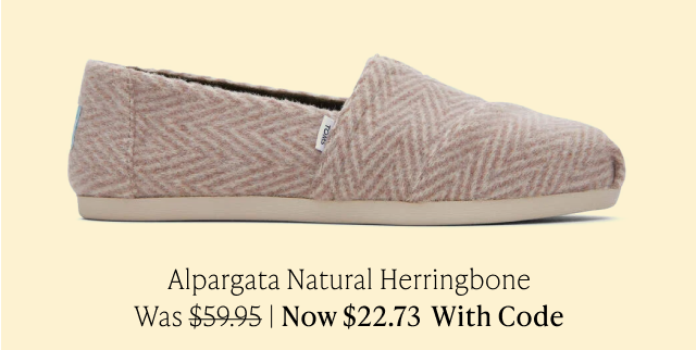 Alpargata Natural Herringbone