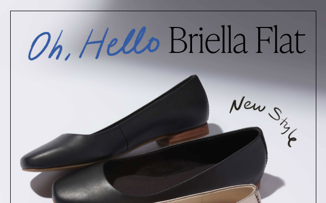 Briella Black Leather Flat