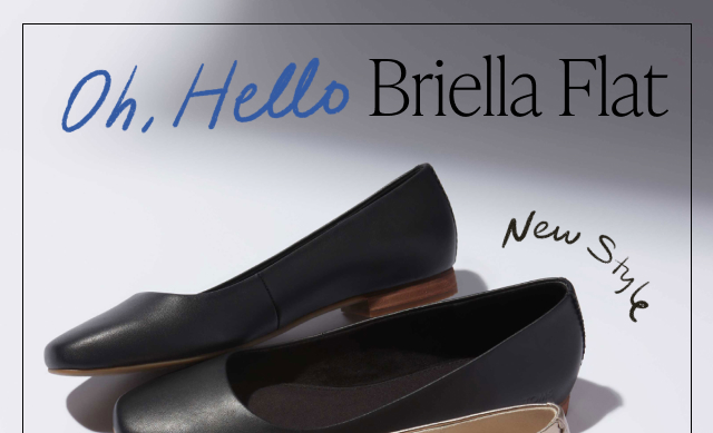 Briella Black Leather Flat