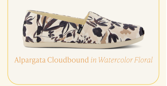 Alpargata Cloudbound in Watercolor Floral