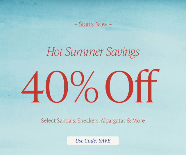 Summer Savings: 40% Off