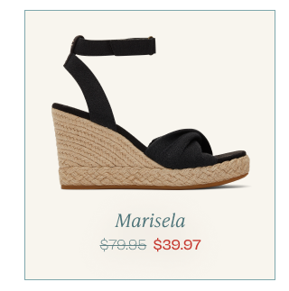 Marisela Black Wedge Sandal