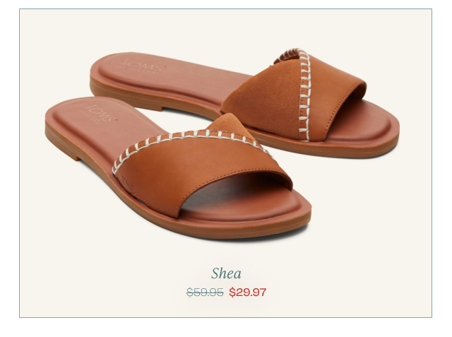 Shea Tan Leather Slide Sandal