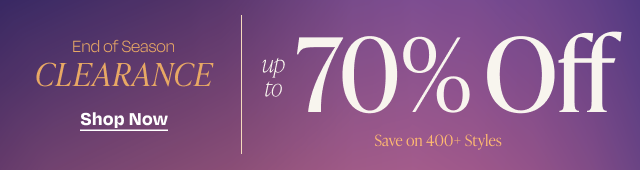 End of Season Clearance up to 70% Off