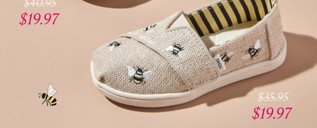 Alpargata Embroidered Bees Toddler Shoe