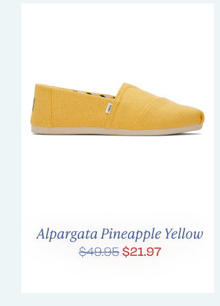 Alpargata Pineapple Yellow Heritage Canvas