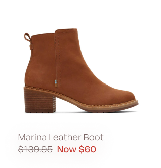 Marina Tan Leather Heeled Boot