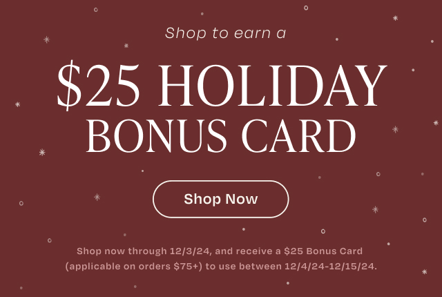 $25 Holiday Bonus Card Banner - Image