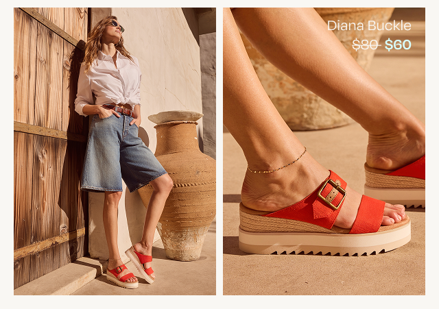 Diana Mule Buckle Wedge Sandal - Image