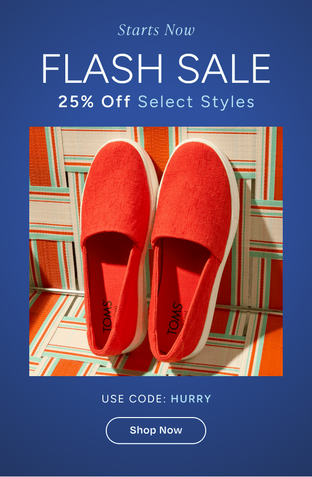 Starts Now | Flash Sale - GIF