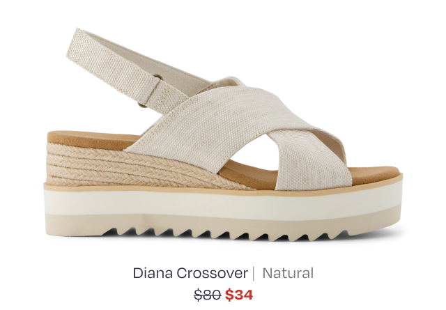 Diana Crossover Wedge Sandal - Image