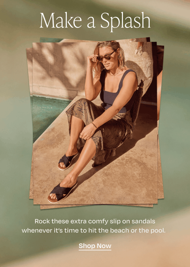 Shop Mae Crossover Slide Sandal - Button