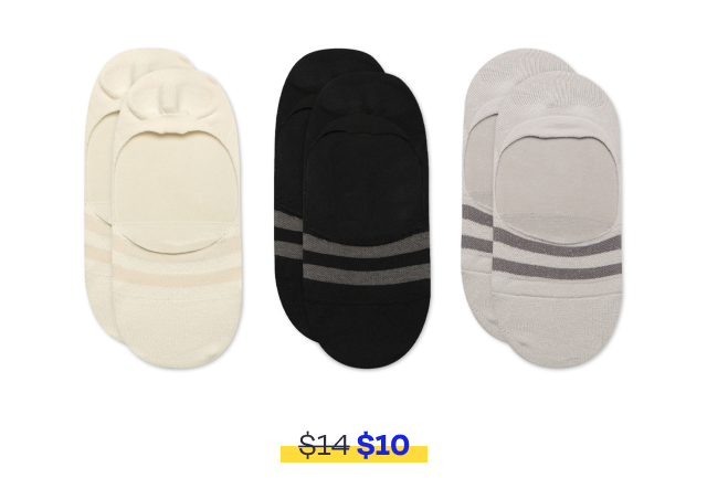 Classic No Show Socks 3 Pack - Image
