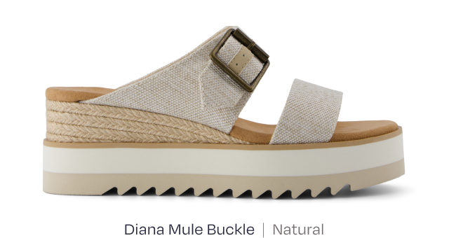 Diana Mule Buckle Wedge Sandal - Image