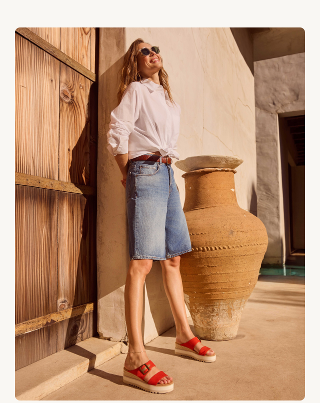 Diana Mule Buckle Wedge Sandal - Image