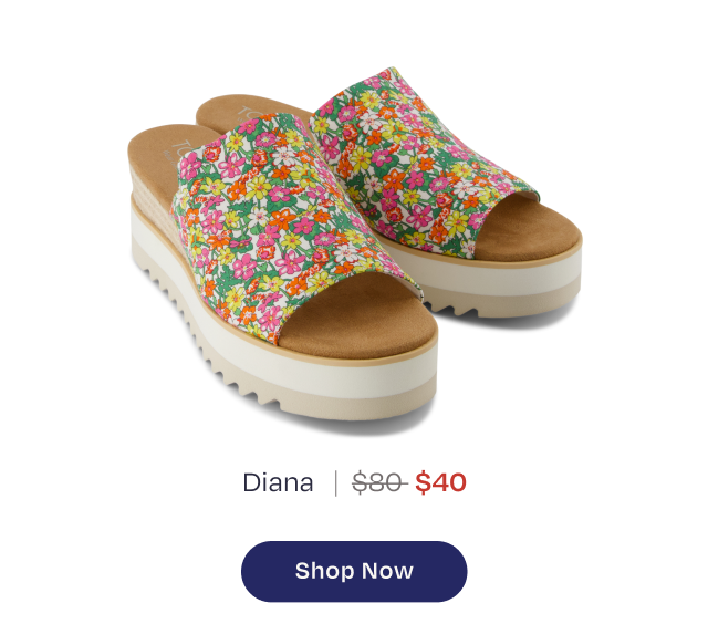 Shop Diana Mule Wedge Sandal - Button
