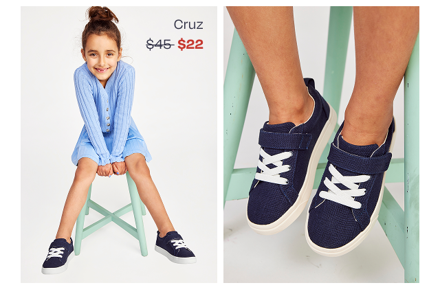 Cruz Double Strap Kids Sneaker - Image