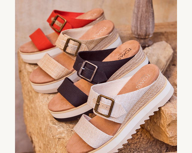 Diana Mule Buckle Wedge Sandal - Image