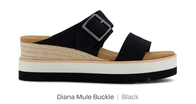 Diana Mule Buckle Wedge Sandal - Image