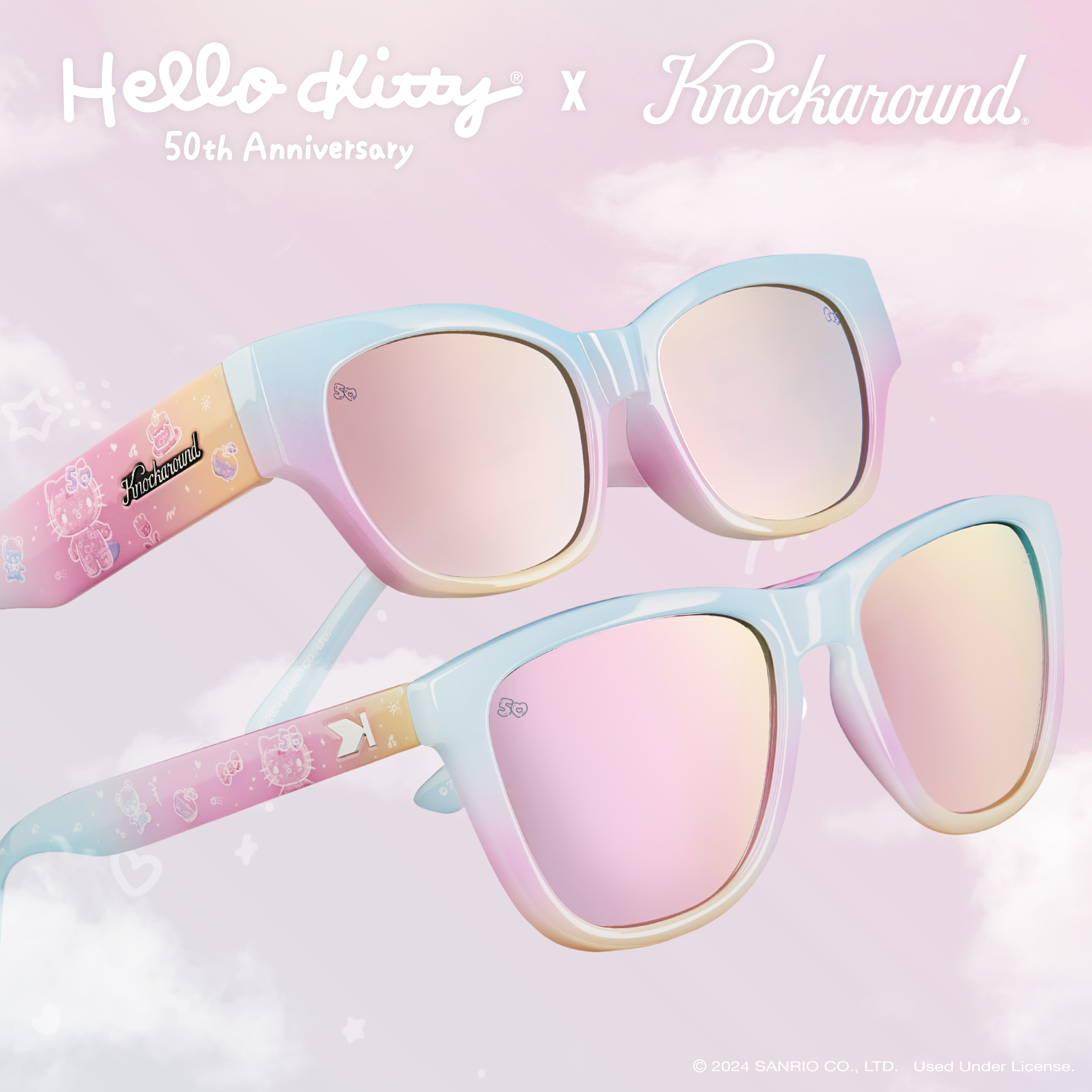 Knockaround Junipers 50th Anniversary Hello Kitty Sunglasses Hello Kitty x Knockaround 50th Anniversary Sunglasses (Junipers) main image 4