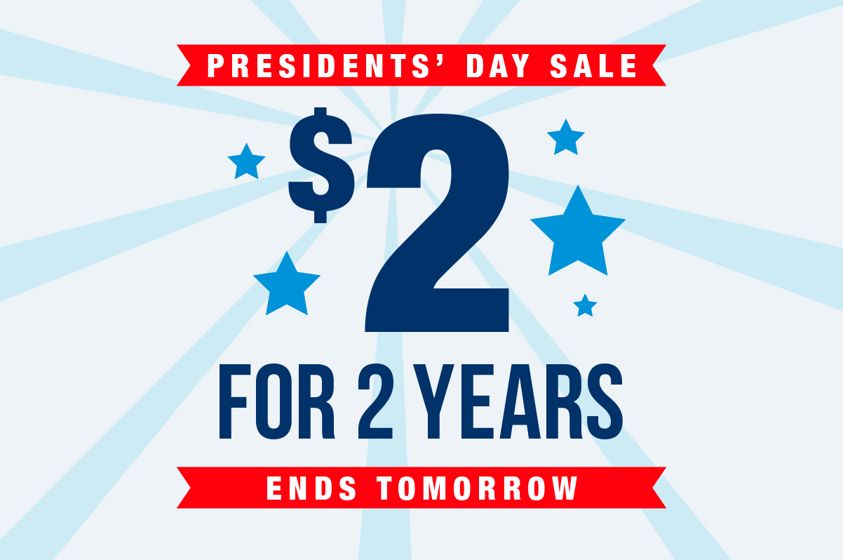 Presidents' Day Sale