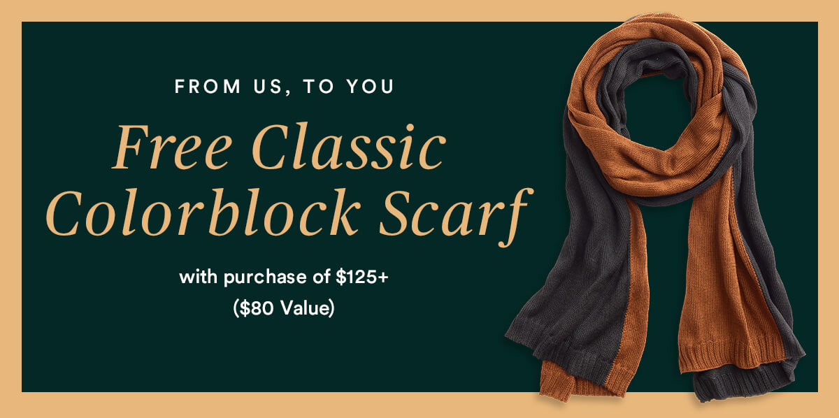 Free Classic Colorblock Scarf with Purchase of $125+