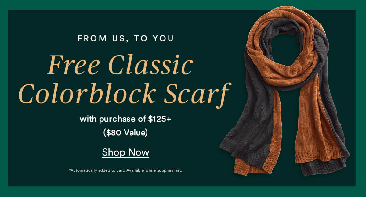 Free Classic Colorblock Scarf with purchase